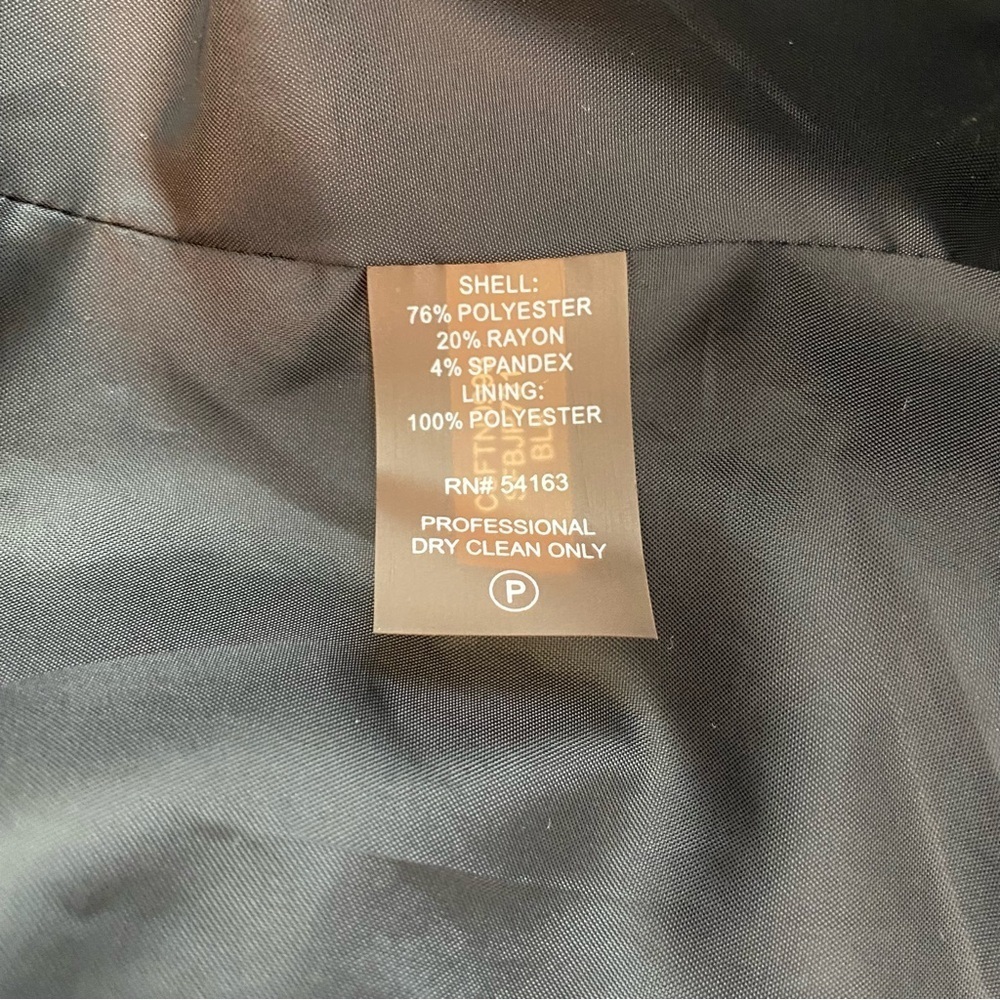 Calvin Klein Black Ruffle Front Open Jacket - Picture 5 of 5